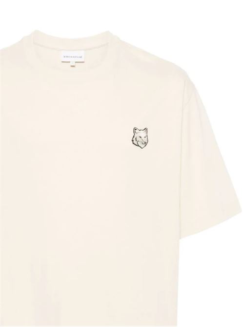 Ivory white cotton t-shirt Maison Kitsuné | LM00107KJ0119P205